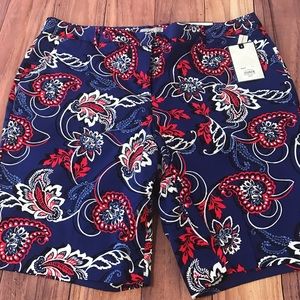 NWT Dana Buchanan Paisley Bermuda Shorts Size 16